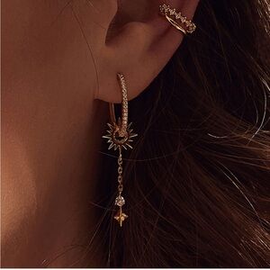 Wanderlust + Co Sunlit Drop Earrings 14K Gold Plated/Rhodium Plated Jewelry